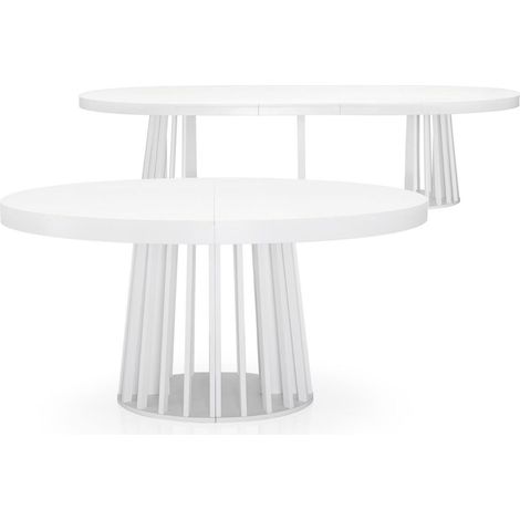 Table ovale extensible Eliza Blanc