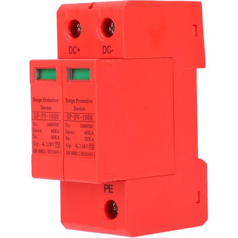 Dispositif de protection contre les surtensions pour appareils photovoltaïques modulaires anti-foudre DC1000V 2P40KA (1/5)