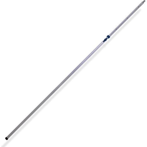 Terre Jardin – Perche télescopique aluminium 4.5 mètres – Système autobloquant – Embout conique pour outils de jardinage – Pour travaux en hauteur