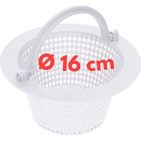 Panier d'écumoire, panier de rechange de 16 cm pour écumoire de piscine standard, préfiltre avec poignée pour un retrait facile (FQ)-AquaForge (1/5)