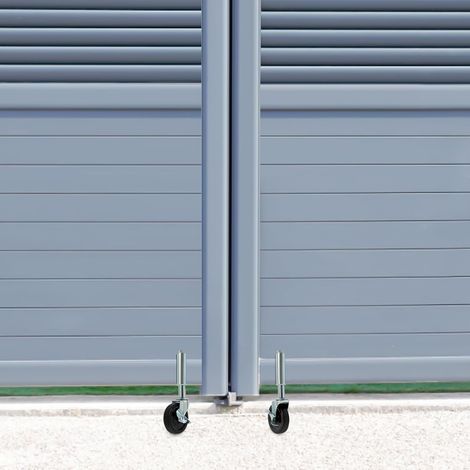 2er Federbelastete Torrollen Set, Schwerlastrollen Torrolle mit Bremse, 100 KG Belastbarkeit, Federbelastete Rollen für Bauernhöfen, Gärten