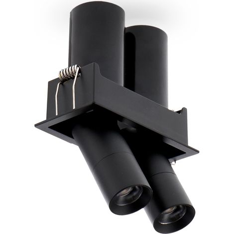 IluminaShop - Foco LED Orientable Mini Black Tube Square 10W CCT IP20  3000+4000+6000 (1/2)