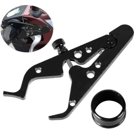 CREA Motorcycle Cruise Control Throttle Assist, Motor Lock Assist Cruise Control Clamp Handle With Silicone Ring For Most-