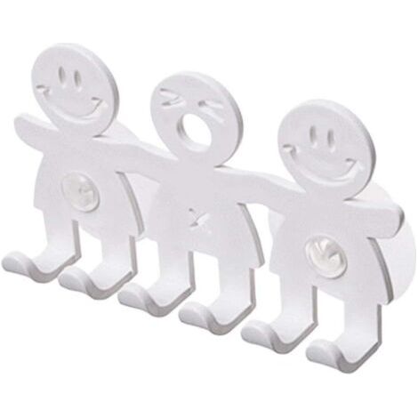 Joli porte-brosse à dents à ventouse pour salle de bain, fixation murale, motif smiley, décoration d'intérieur, taille unique (1/3)