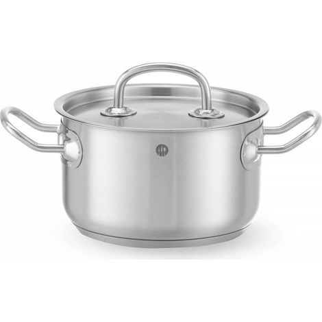Marmite, médiane, couvercle avec trous de vapeur, pot de cuisson, casserole, braisière, faitout, convient à toutes les sources de chaleur, lavable au lave-vaisselle, 3.5L, ø200x(H)115mm, inox
