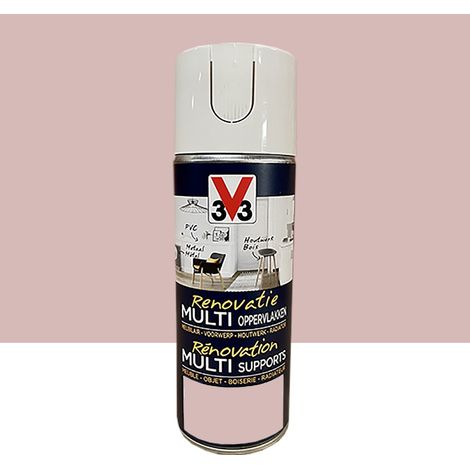 Bombe de peinture V33 Rénovation Multi-Supports Rose bohème 0,4 L