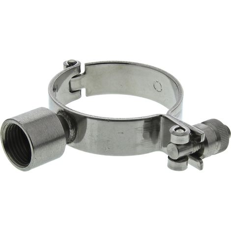 Fixation à charnière pour tuyau, Acier Inoxydable Argent pour tube Ø 2-1/2pouces ( Prix pour 1 ) (1/2)