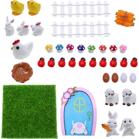 Miniatur Feentür Deko für Baum Gartenszene Layout Osterdeko
