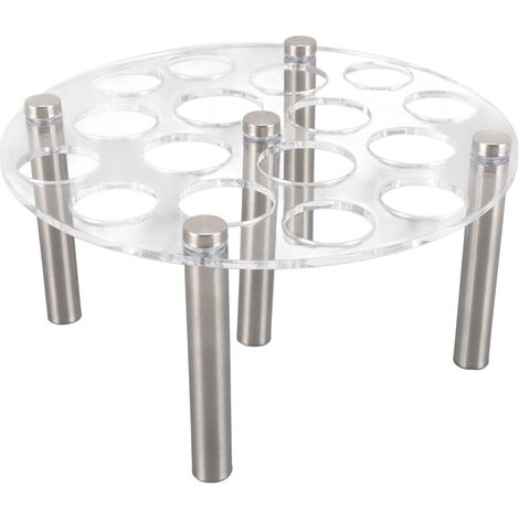 Support à pièces d'échecs circulaire en plexiglas et aluminium pour bricolage, avec 1 plateau et 5 pieds - kit de jeu (1/5)