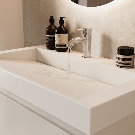LOMAZOO Ensemble meuble de salle de bain Azuro 80 cm - Blanc