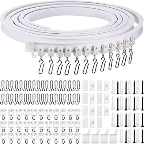 Rail de plafond flexible de 5 mètres pour rideaux, rideau de plafond flexible (1/2)