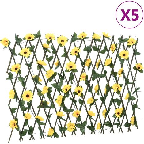 Rankgitter mit Künstlichem Efeu 5 Stk. Erweiterbar 180x60 cm