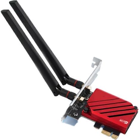 Carte réseau sans fil WiFi 6E BT5.3 5400 Mbps PCIe RTL8852CE 802.11AX tri-bande 2,4 GHz/5 GHz/6 GHz pour Windows 10/11 (1/5)