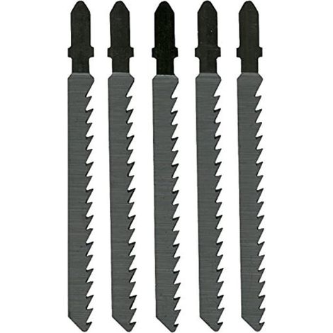 Lames de scie sauteuse croisées/coniques pour bois, Argent/noir (1/2)