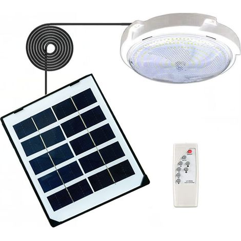 Plafonnier LED solaire 45W 50 LED IP65 intelligent eclairage d'exterieur, luminaire decoratif de plafond, ideal pour un jardin ou un couloir (1/5)