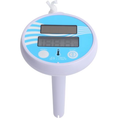 Thermomètre de piscine solaire flottant électronique avec chargeur LCD affichage température (1/5)