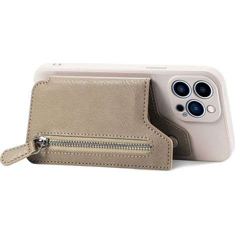 Custodia protettiva antiurto per iPhone 14, in pelle effetto lucertola, elegante e protettiva, con supporto integrato, compatibile con MagSafe. (1/2)