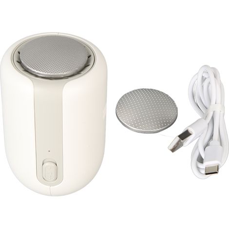 Lot Pedicure Électrique Rechargeable Professionnel pour Peau Morte, Dure, Sèche et Crevassée - Kit Lime à Pieds Portable DC 5V 5W Blanc (1/5)