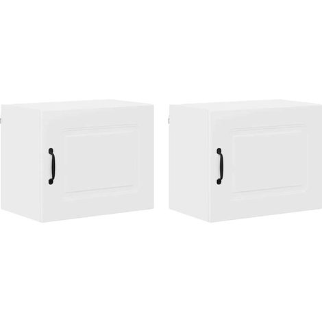 Meuble mural de cuisine,Armoire de cuisine avec porte 2 pcs Blanc 50 x 31 x 40 cm CFW23105 (1/5)