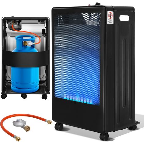 Wolketon Mobile Gasheizung für Gasflaschen bis 15 kg mit Regler und Schlauch (1/5)