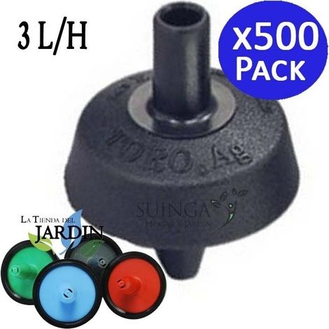 500 Stück Toro NGE Selbstkompensierender Antidrainer Tropfer 3 Liter/Stunde  Empfohlen für 16mm Rohr und Mikroschlauch