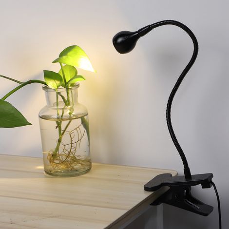 Lampe de bureau LED à pince flexible USB, lampe de chevet idéale pour la lecture et les études (1/5)