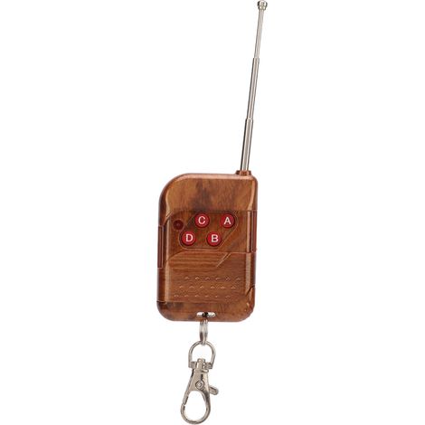 Télécommande sans fil 433 MHz pour porte de garage, porte-clés, coque couleur bois de pêche, pour voitures et motos (1/5)