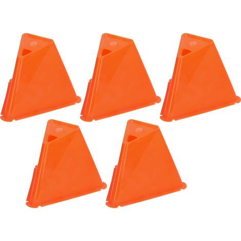 5 Pièces Cônes d'Entraînement de Football Marqueurs Durables pour Skate et Roller Orange (1/5)