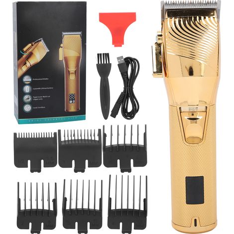 Tondeuse Cheveux Numérique Rechargeable - Coupe Homme & Salon - Doré (1/5)