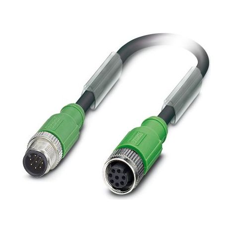Câble d'actionneur Phoenix Contact 8 conducteurs , M12 Mâle vers M12 Femelle, 1.5m ( Prix pour 1 )