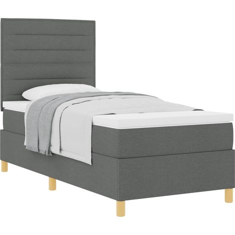 Maison Exclusive - Boxspringbett mit Matratze Dunkelgrau 90 x 190