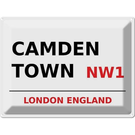 Plaque en métal 30x40 cm Londres Angleterre Camden Town NW1 (1/4)