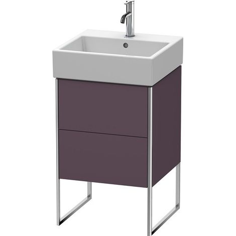 Meuble sous-vasque XSQUARE 731x484x460mm Satin aubergine