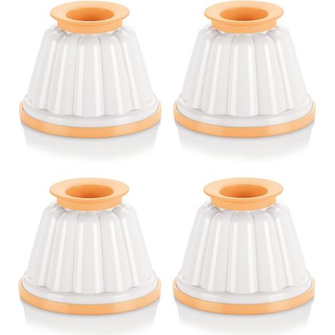 Moldes para pudín, utensilios de repostería caseros, moldes para flan, juego de cuatro piezas con tapa. (1/5)