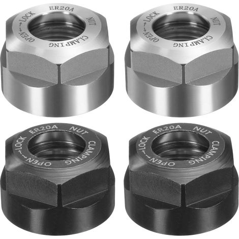 4 Pièces ER20-A(M25) Type Écrou De Serrage Noir (1/5)