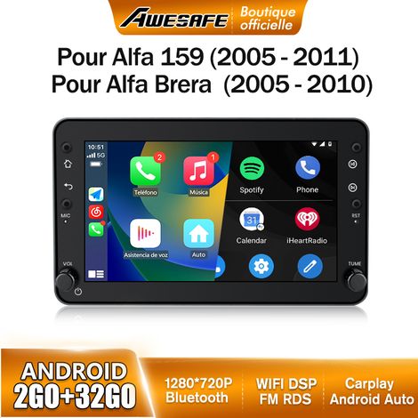AWESAFE Autoradio Android 13 pour Alfa 159 Brera Spider 2Go+32Go avec 7'' Écran Tactile Carplay Android Auto GPS WiFi FM (1/5)