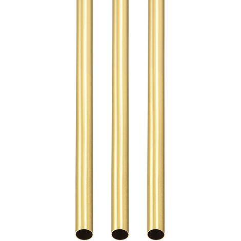 5.5 mm x 0.2 mm x 300 mm (ODxWall TxL) Brass Tube – Pack of 3 – Good for Machinery Equipment DIY Decorative Frame – Round Metal Pipe (1/5)