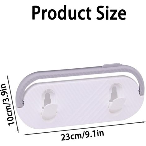 Juego de 4 zapateros plegables - Montaje en pared - No requiere taladrar - Para puerta de baño - Gris y rosa (1/2)