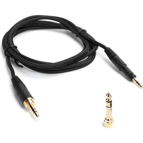 Câble audio tressé AUX de remplacement pour casque ATH-M50X et M40X, cordon 3.5mm (1/5)