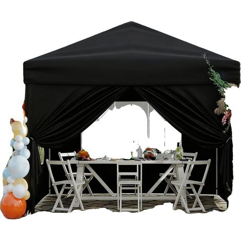 Pavillon, 3 x 3 Meter, Wasserdicht, UV-Schutz 50+, Stahlrahmen, Höhenverstellbar (1/5)
