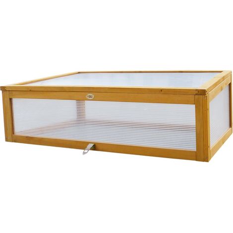 Habau, Semenzaio a Letto Caldo per aiuola rialzata, con Struttura in Legno di Pino, 115 x 53 x 32 cm (1/3)