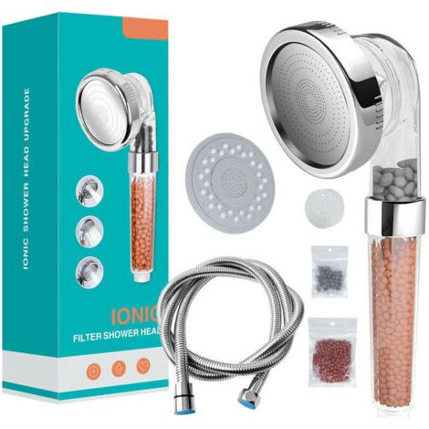 Shower Head, Magichome Anti-Limescale Shower Head with Hose, High Pressure Water Saver, Ionic Filtration System Filter