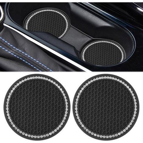 Dessous de Verre - Non spécifié - Lot de 2 - Antidérapants - 7 cm - Silicone Noir (1/4)
