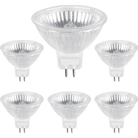 Ampolla alogena GU5.3 50W 220V, 680lm Bianco caldo 2700K Dimmerabile, Faretto spot alogeno MR16, confezione da 6 (1/4)
