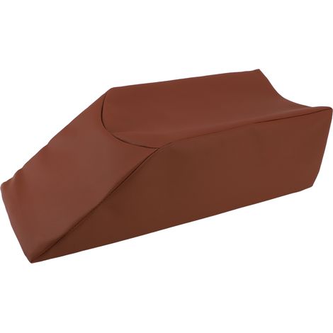 Coussin de surélévation des jambes en similicuir marron, 50x20x15 cm, soulage la fatigue des jambes, repose-jambes surélevé pour dormir, lire et se détendre (1/5)