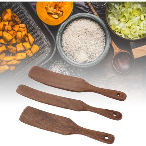Dieses Set multifunktionaler Pfannenwender eignet sich ideal zum Kochen, Braten, für Eintöpfe und Pfannengerichte. Es ist perfekt für Steaks, Pizza, Milch und Salate. (1/5)