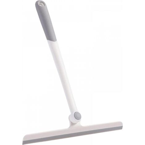 Raclette de nettoyage pour porte vitrée de salle de bain, outil de nettoyage à poils souples en plastique silicone (gris) (1/5)