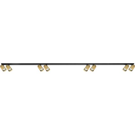 Plafonnier rail noir/laiton 240 cm 8xGU10 Hero Milagro (1/5)