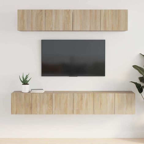 vidaXL 5 Piece TV Cabinet Set Sonoma Oak Engineered Wood (1/5)