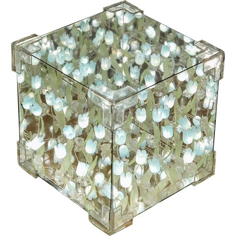 Boîte Lumineuse Tulipe DIY - Cube Lumineux Floral à Monter Soi-Même - Décoration Intérieure - 5 x 5 Pouces - Modèle à Piles (1/4)